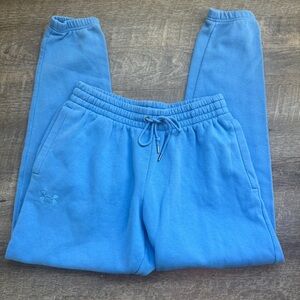 Under Armour Fleece Joggers Loose Fit Tapered Leg Sweatpants Blue Size Large